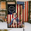 Custom Photo My Dog Loves America 250 Garden Flag HA75 898906