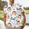 Custom Funny Face The Golf Father Polo Shirt Gift For Golfer, Golf Lovers CH07 899800