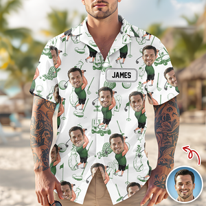 Custom Funny Golfer Photo Hawaii Shirt Gift For Golf Lovers CH07 899924