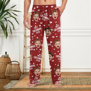 Custom Cute Photo Best Dad Ever Pattern Pajamas For Family LM32 893689