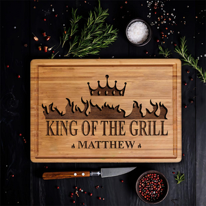 The Grillfather BBQ Engraved Cutting Board Personalized Gift For Father's Day HO82 893990
