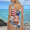 Custom Face Funny Swimsuit America Flag Beach Gift LM32 899959
