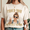 Custom Retro Proud Mom Of A 2027 Senior Comfort Shirt - Personalized Class of 2027 Gift, Proud Family Gift HO82 903246