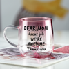 Custom Photo Dear Mom I Am Awesome Pink Gradient Glass Mug HO82 901790