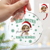 Custom Photo Merry Christmas Making Memories Glass Ornament - Gift For Christmas, Family Gift HO82 903308