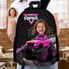 Custom Kid Photo Racing Into Adventure Personalized Backpack HA75 921606