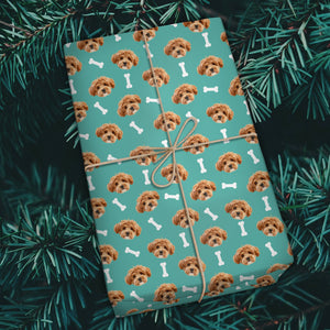 Custom Dog Photo With Icon Wrapping Paper TH10 896709