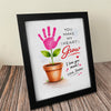 Personalized You Make My Heart Grow Handprint Flower Keepsake Picture Frame HO82 901592