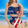 Custom Photo American Flag Women's Bikini Swimsuit Gift For Her LM32 899861