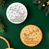 Personalized Family Name Merry Christmas With Flying Santa Cookie Stamp - Holiday Baking Gift For Family HA75 919636
