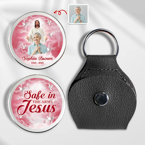 Custom Photo Safe In The Arms Of Jesus Memorial Pocket Hug HA75 898124