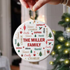 Personalized Names Family Forever Together Ceramic Ornament Christmas Gift HA75 919308