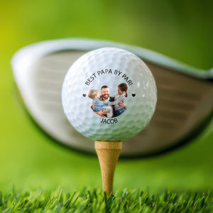 Custom Photo Best Papa By Par Golf Ball Gift For Dad TH10 898219