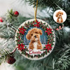 Custom Photo Dog Personalized Ceramic Ornament For Christmas HA75 897060