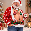 Funny Hairy Santa Belly Boobs Merry Christmas Ugly Sweater LM32 670087