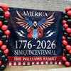 Personalized 250 Years Semiquincentennial | Happy 250th Birthday USA Flag | America 250th Anniversary Backdrop TH10 896573