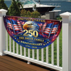 Personalized U.S 250th Anniversary with Family Name Non-Pleated Fan Flag CH07 911098