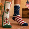 Personalized Mexico USA Flag Socks Patriotic Heritage Gift for Men & Women K228 921850