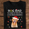 Christmas Dog Dad The Man The Myth The Snack Dealer Custom Dog Photo Dark Shirt Christmas Gift CH07 896282