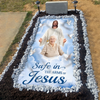 Custom Photo God Has You in His Arms Memorial Grave Blanket HA75 892788