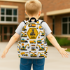 Custom Name Construction Vehicles Truck, Unicorn Letter Backpack For Kids HA75 921656