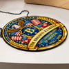 Custom Family Name 250th Anniversary Of America Stained Glass Suncatcher LM32 899287