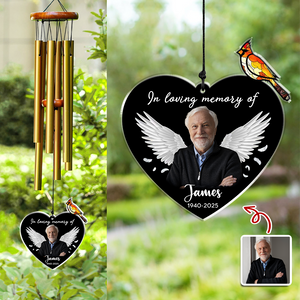 Custom Photo In Loving Memory Of Memorial Acrylic Wind Chimes HA75 897848