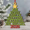 Personalized 2026 Family Names Christmas Wooden Ornament, Holiday Tree Decor LM32 670505