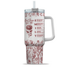 God Says I Am Name Letter In Bible Toile De Jouy Style - Personalized 40oz Tumbler HO82 894666