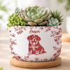 Custom Toile De Jouy Flower Pet Photo Plant Pot Gift For Pet Lovers CH07 911384