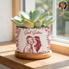 Custom Photo Pencil Sketch Soul Sister Toile Style Plant Pot – Personalized Gift for Besties HA75 921936