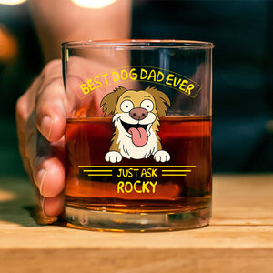 Personalized Best Dog Dad/Mom Ever Print Rock Glass Gift For Dog Lovers HO82 893728