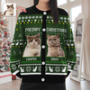Custom Photo Meowy Christmas Ugly Cardigan For Cat Lover TH10 896575