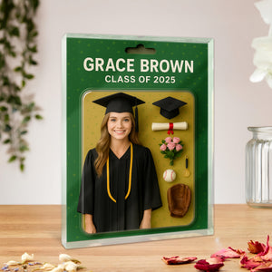 Custom Photo 3D Graduation Action Figure Acrylic Block Plaque, Unique Keepsake, Graduation Gift HO82 893902