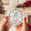 Personalized Couple Names & Date Engaged Christmas Ceramic Ornament Gift for Couples HO82 903586