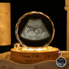 Custom Photo Happy Father's Day Engraved Crystal Photo With Light CH07 921474