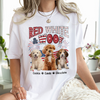 Custom Dog Photo Red White Woof Bright Shirt LM32 893723
