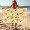 Custom Photo Fruits Beach Towel With Name, Vacation Gift CH07 895820