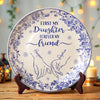 First Mother Forever Friend Personalized Chinoiserie Toile De Jouy Style Ceramic Plate Gift For Mom HA75 892650