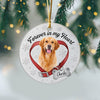 Custom Dog Photo Forever In My Heart Memorial 3D Inflated Effect Printed Ornament CH07 180444