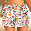 Custom Cute Kid Face Watercolor Tropical Summery Women's Beach Short CH07 895830