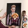 Custom Photo Step Brothers Poster Canvas - Personalized Dog and Owner Portrait TH10 169893