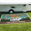 Custom Camping Patio Rug Welcome to Our Campsite Retro Mat For Camping Lovers CH07 896200