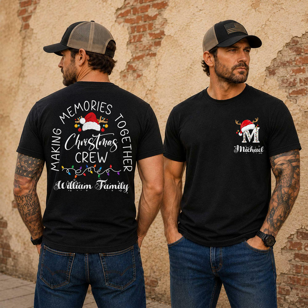 Custom Family Christmas Front & Back Comfort Shirt HA75 920110