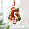 Custom Alphabet Personalized Christmas Glass Ornament HA75 897564