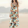Custom Dog Photo Tropical Summer Pattern Cami Maxi Dress HO82 902396
