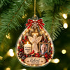 Custom Photo Forever In Our Hearts Memorial Acrylic Ornament TH10 171469