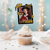 Custom Photo Class of 2026 Glitter Graduation Cupcake Toppers, Personalized Party Decorations CH07 895598