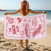 Personalized Bachelorette Beach Towel – Bridesmaids & Girls Trip Custom Towel Gift CH07 911010