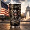 America 250th Anniversary 1776 - 2026 Patriotic Fat Tumbler HA75 921602
